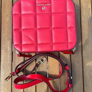 Michael Kors Red Quilted Leather Box Bag – Like New